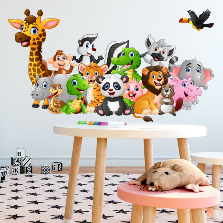 Vinilos adhesivos y pegatinas animales infantiles